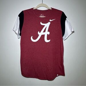 Nike Alabama Crimson and White Logo Short Sleeve T-shirt size Large